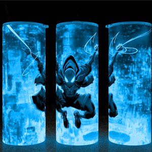 Glow in the Dark Spider-man Miles Morales Neon City Cup Mug Tumbler  20oz